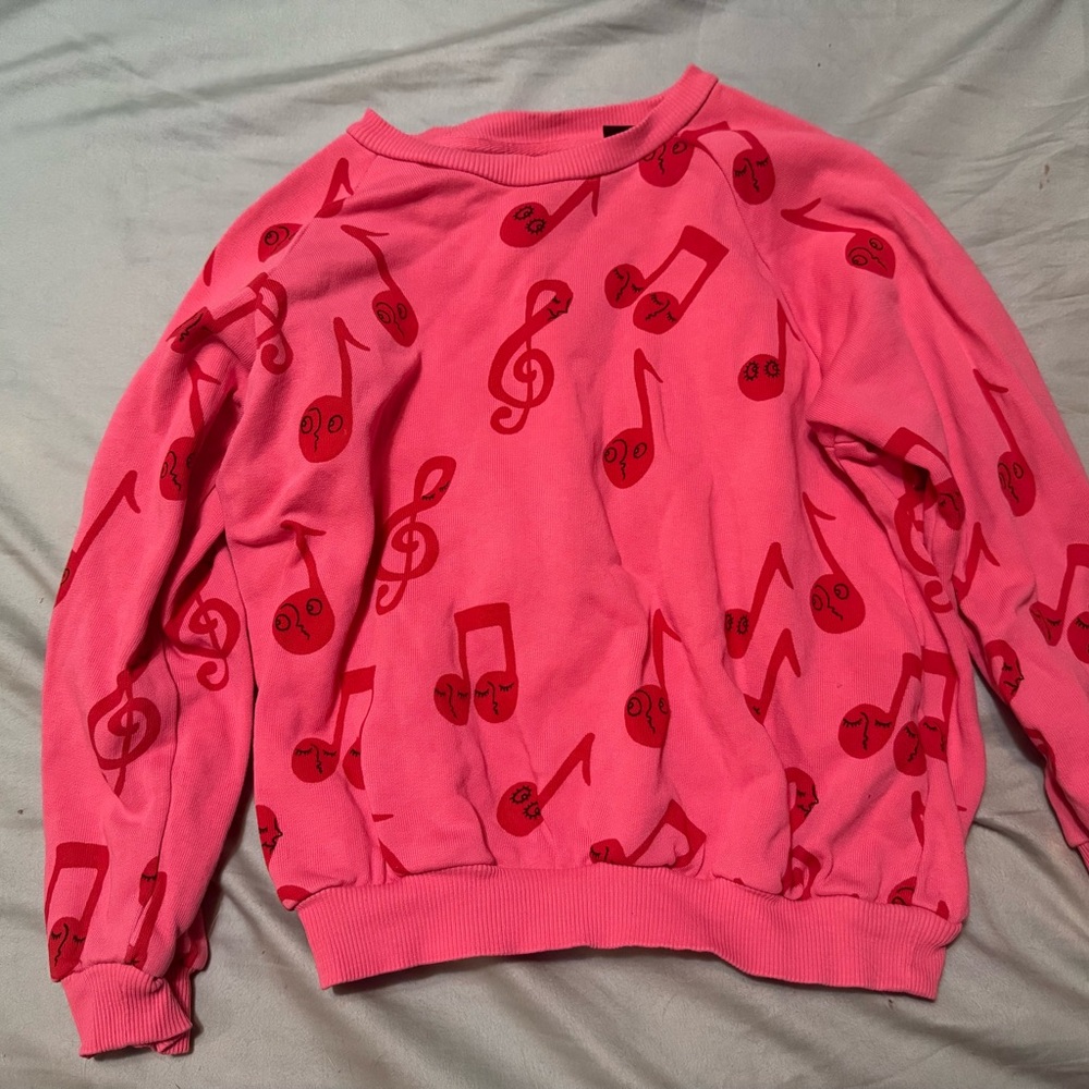 Mini Rodini Pink Sweatshirt with Red Accents